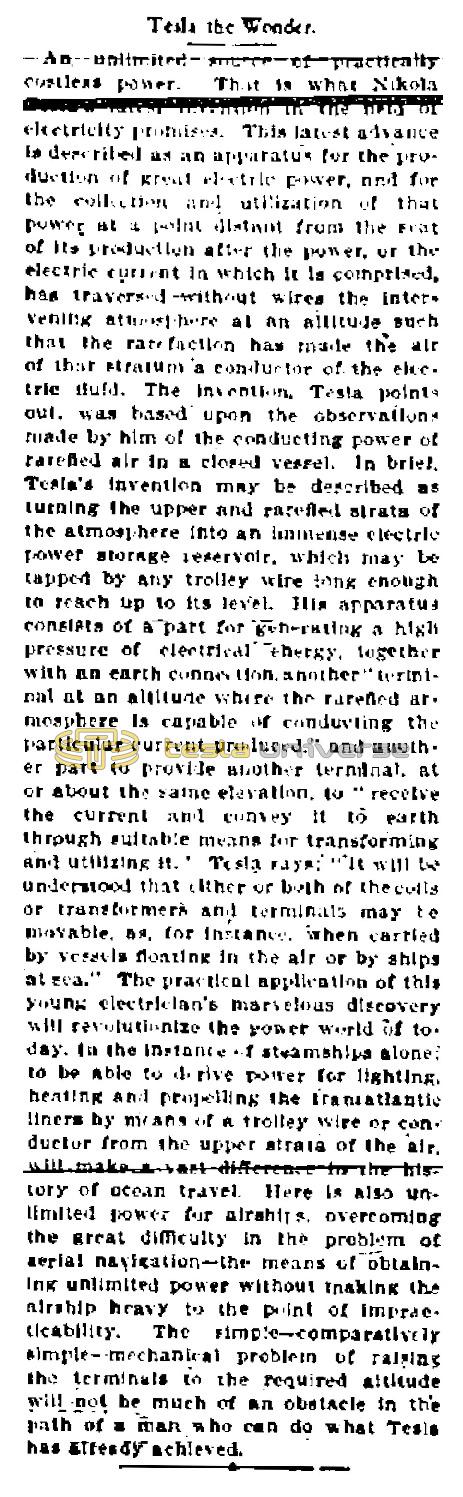 Preview of Tesla the Wonder article