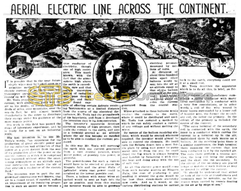 Preview of Aerial Electric Line Across the Continent article