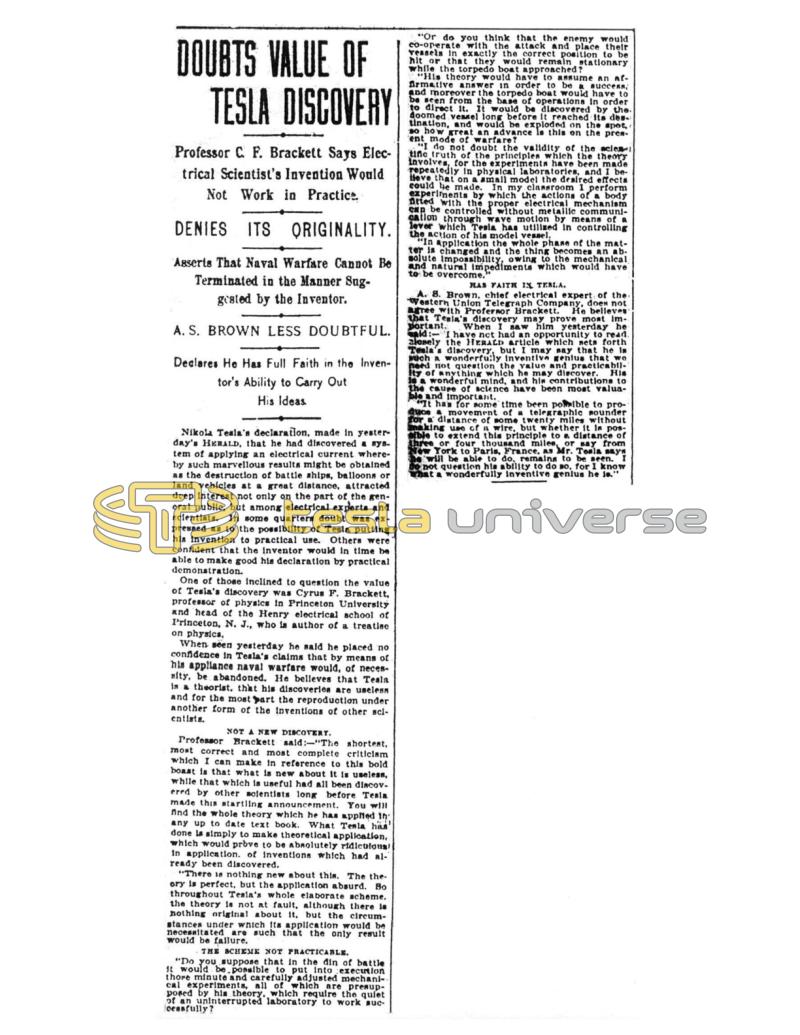 Preview of Doubts Value of Tesla Discovery article