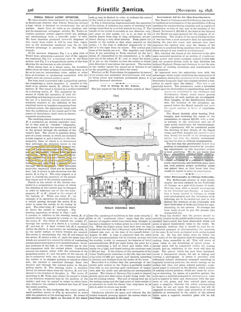 Preview of Nikola Tesla's Latest Invention article