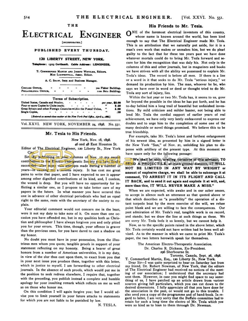Preview of Tesla's Complaint to Electrical Engineer Editor w/ Response article