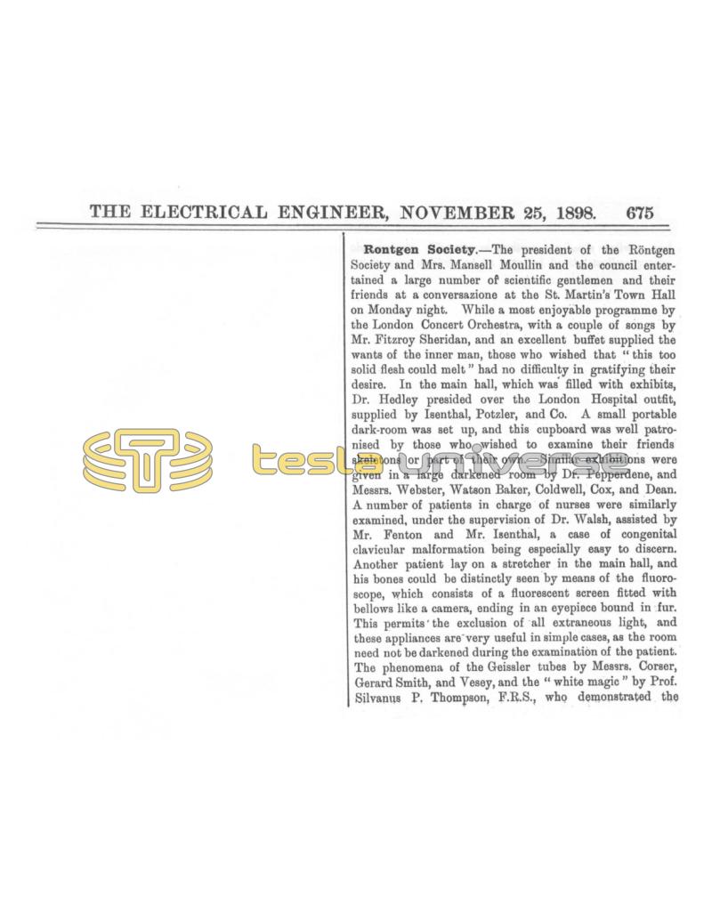 Preview of Rontgen Society article