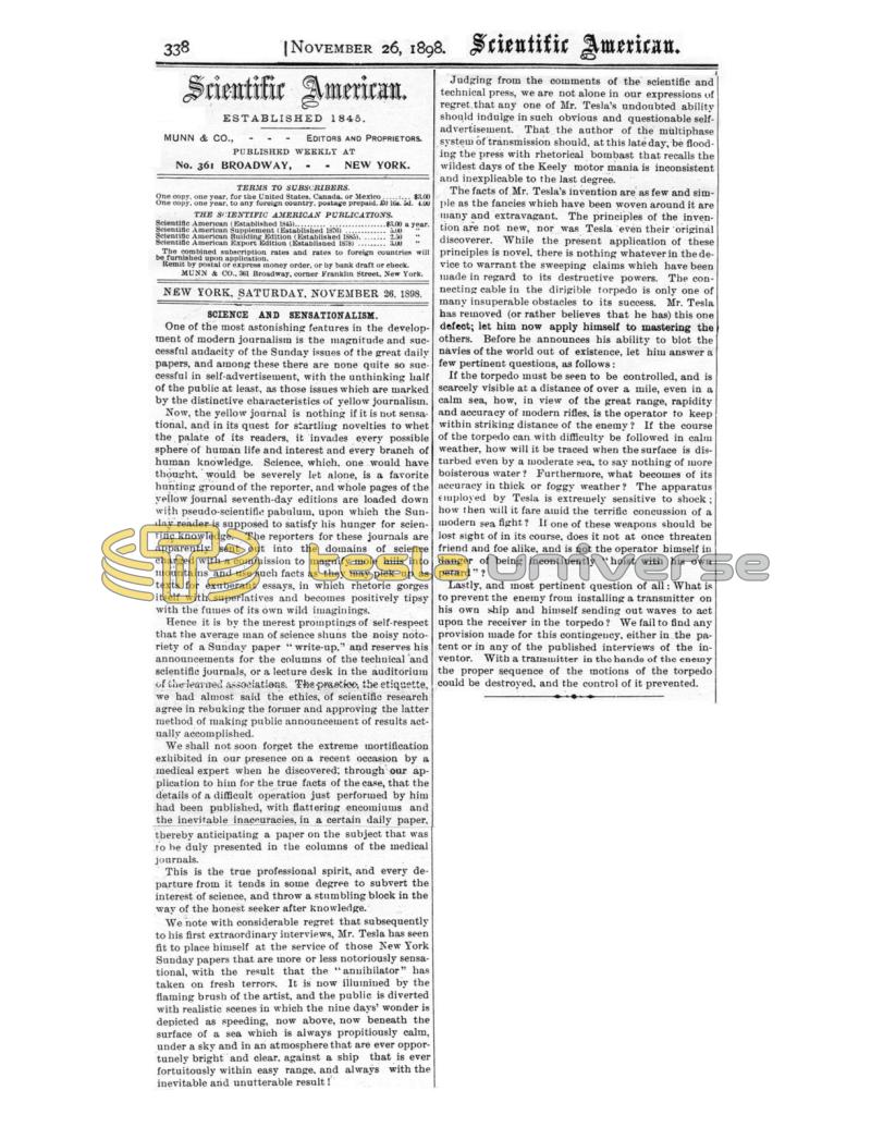 Preview of Science and Sensationalism - Arguments Against Tesla's Wireless Torpedo article