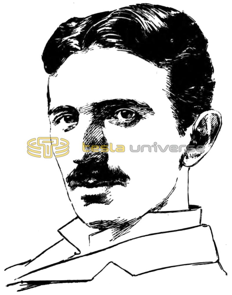 1899 illustration of Nikola Tesla