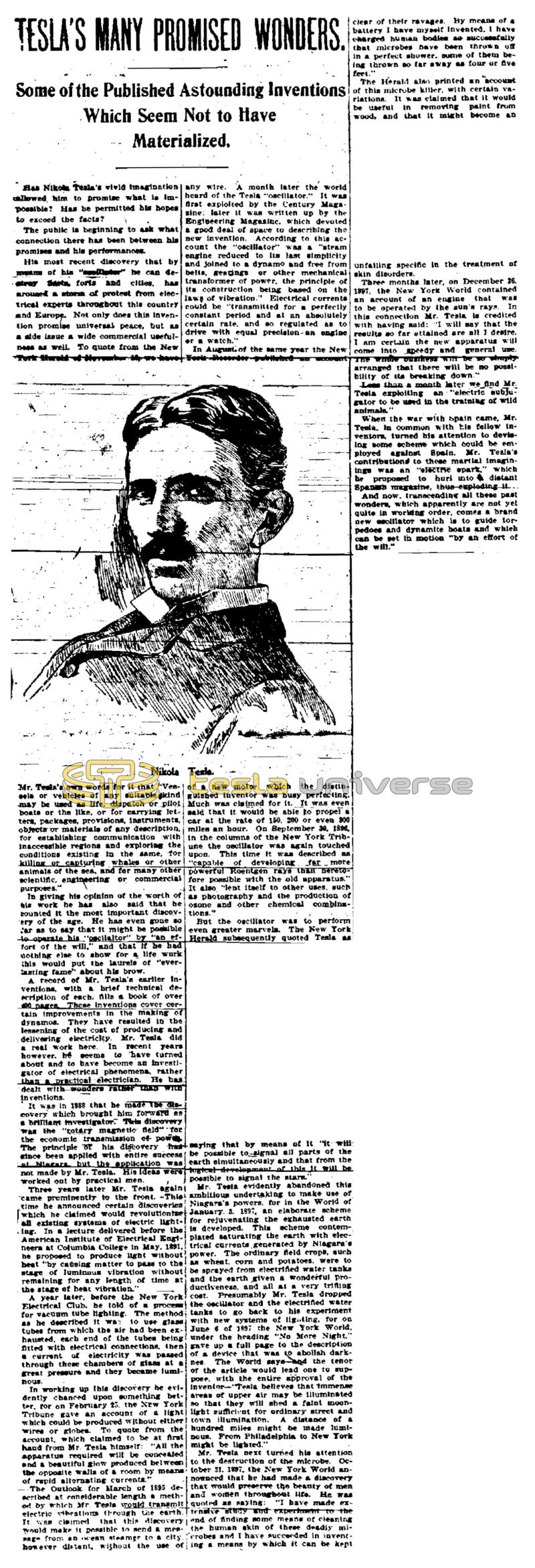 Preview of Tesla's Many Promised Wonders article