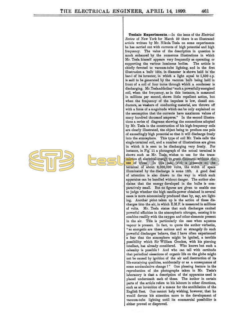 Preview of Teslaic Experiments article