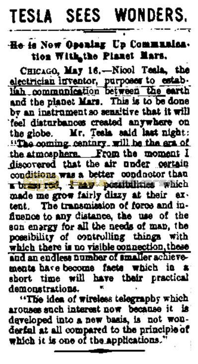 Preview of Tesla Sees Wonders article