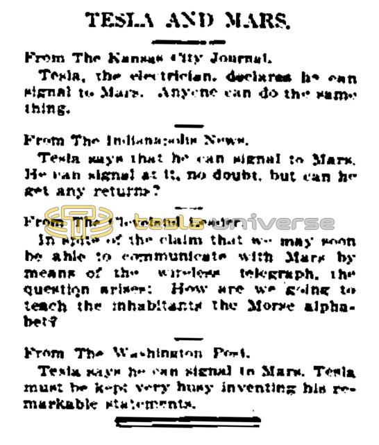 Preview of Tesla and Mars article
