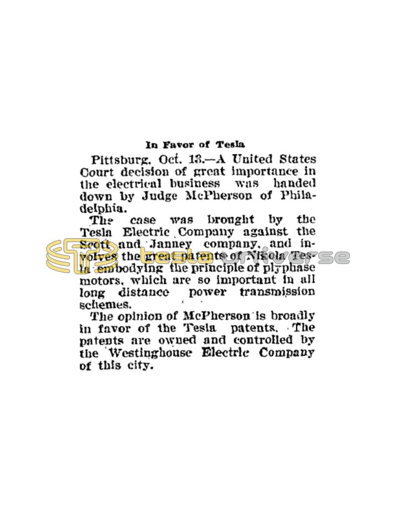 Preview of In Favor of Tesla article