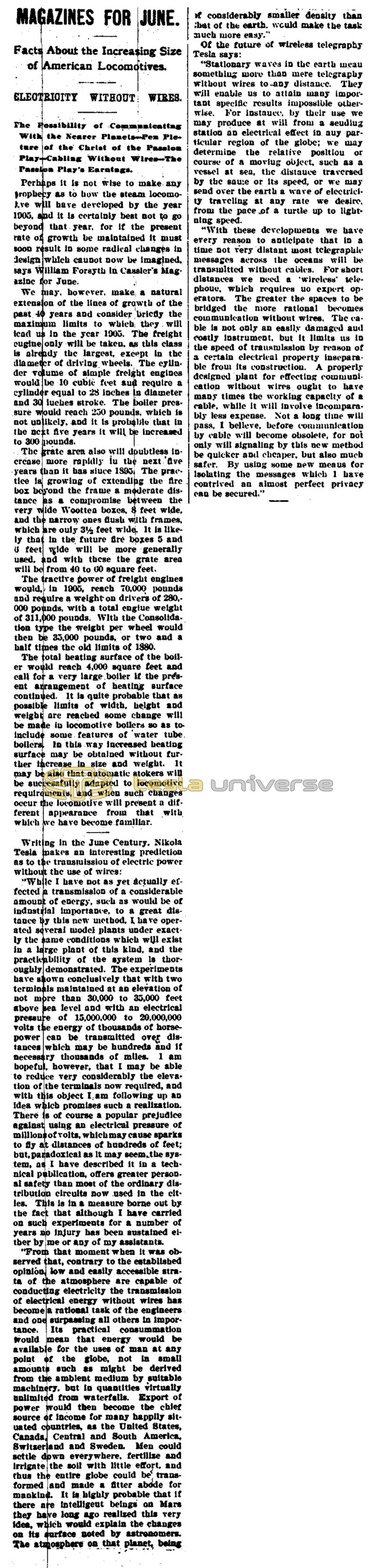 Preview of Magazines for June (1900) article