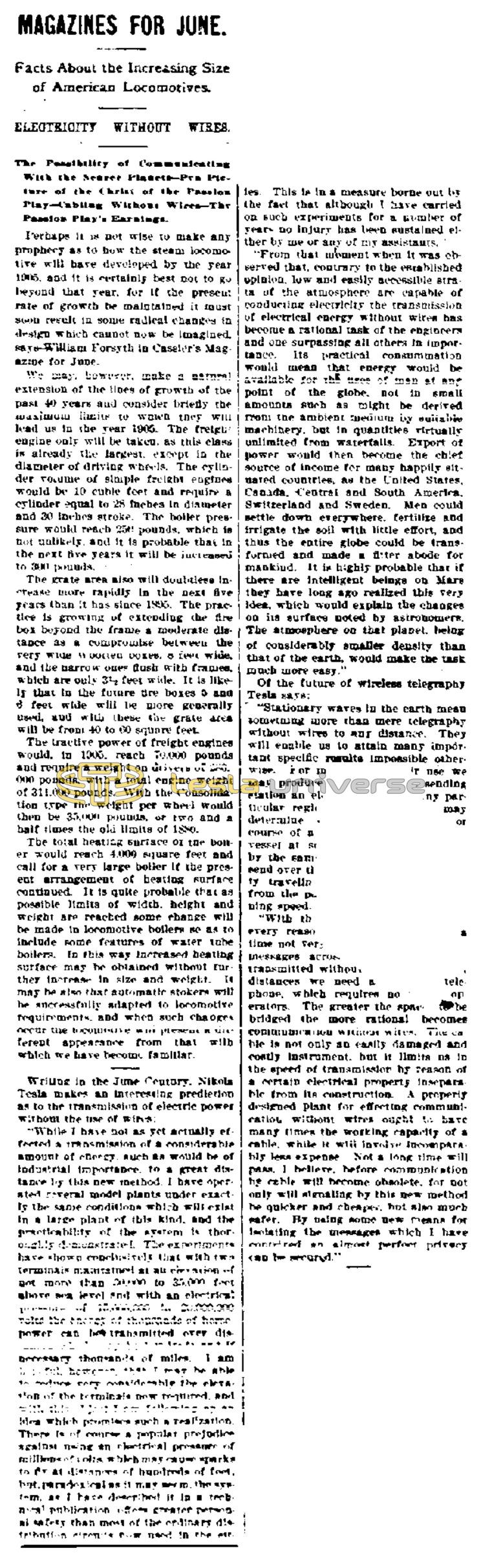 Preview of Magazines for June (1900) (reprint) article