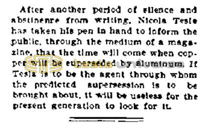 Preview of Copper Superseded by Aluminum article