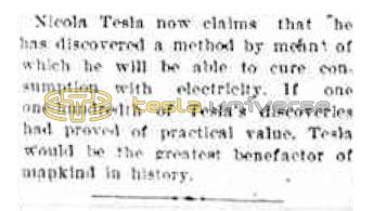 Preview of Tesla's Cure for Consumption article