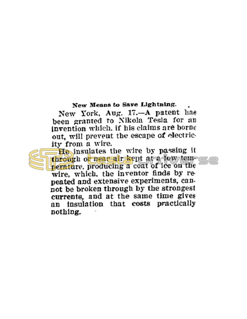 Preview of New Means to Save Lightning article