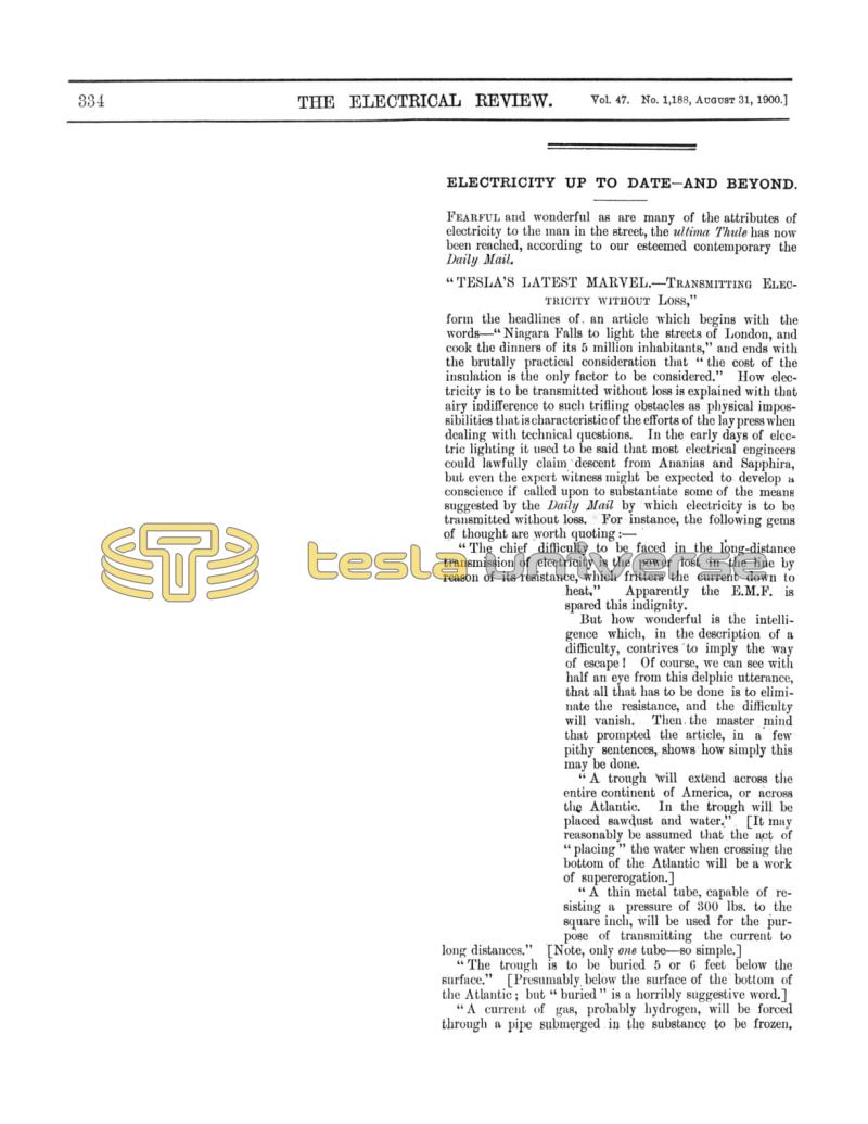 Preview of Electricity Up To Date - And Beyond article