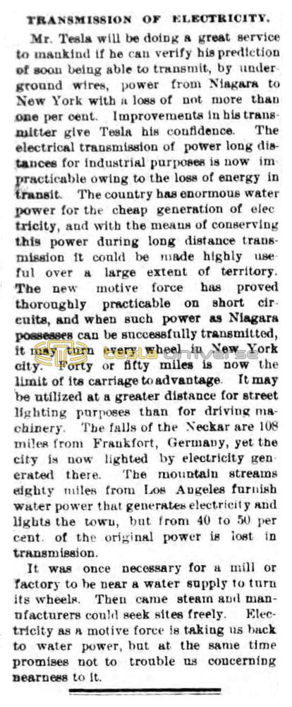 Preview of Transmission of Electricity article