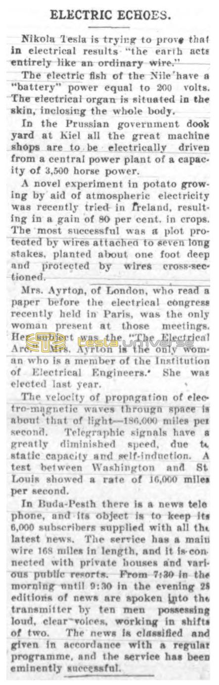 Preview of Electric Echoes article
