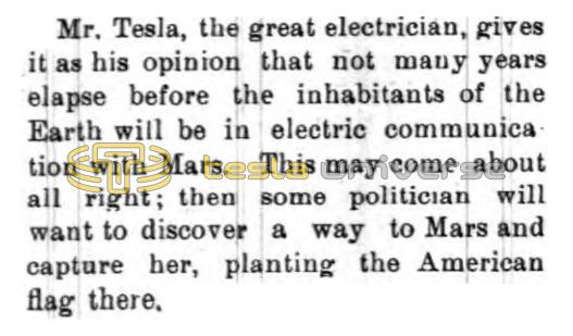 Preview of Mr. Tesla Gives His Opinion article