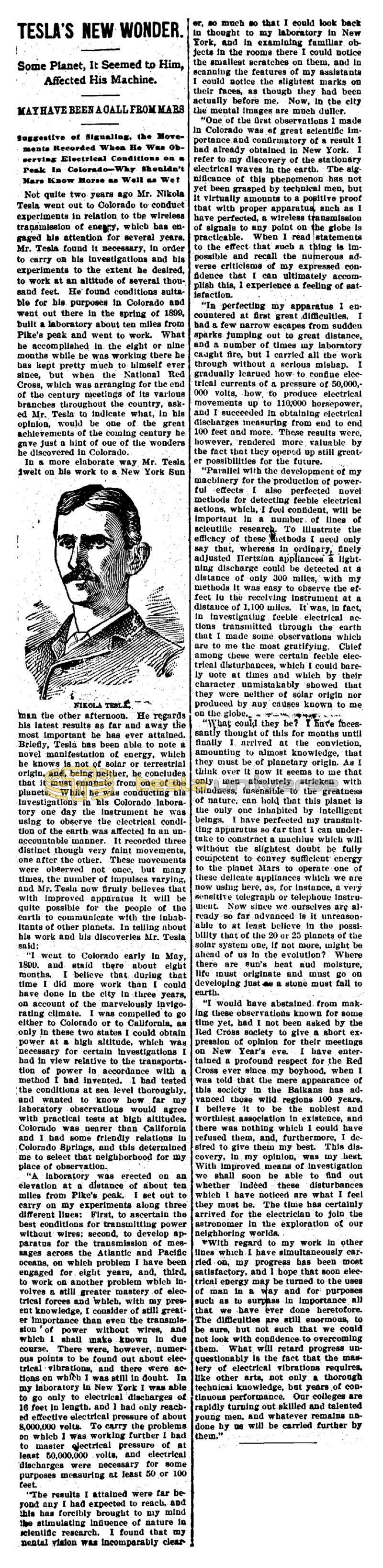 Preview of Tesla's New Wonder article