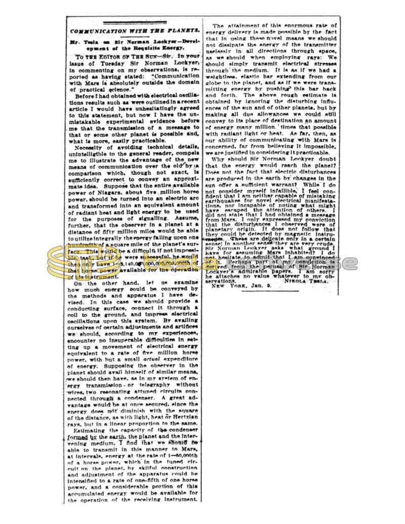 Preview of Communication with the Planets article