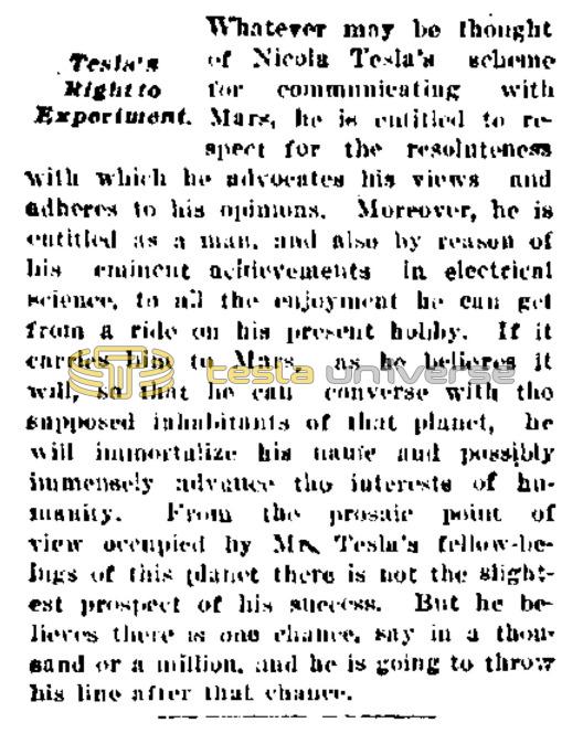 Preview of Tesla's Right to Experiment article
