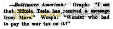 Preview of War Tax on Martian Message article