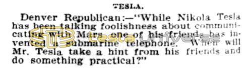 Preview of Nikola Tesla Talking Foolishness article