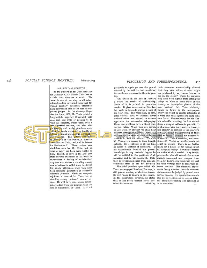Preview of Mr. Tesla's Science article