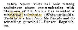 Preview of Nikola Tesla Talking Foolishness article