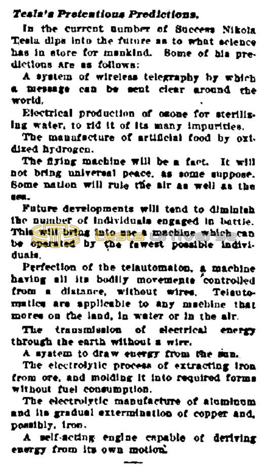 Preview of Tesla's Pretentious Predictions article