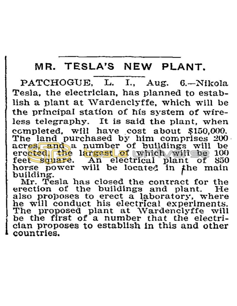Preview of Mr. Tesla's New Plant article