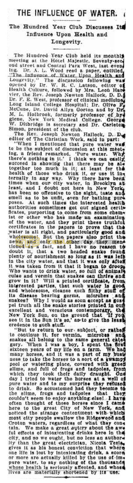 Preview of The Influence of Water article