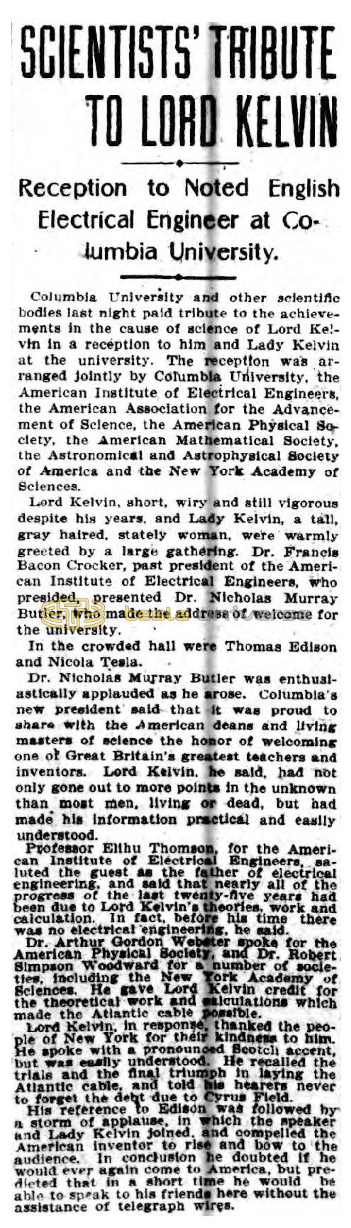 Preview of Scientists' Tribute to Lord Kelvin article