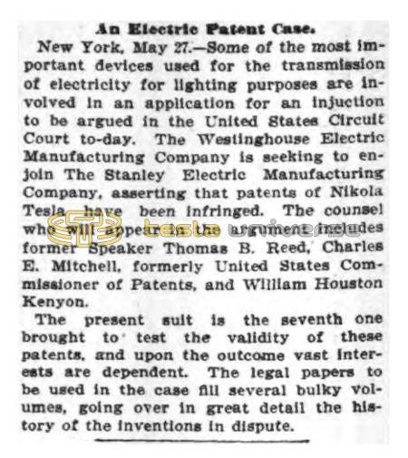 Preview of In Electric Patent Case article