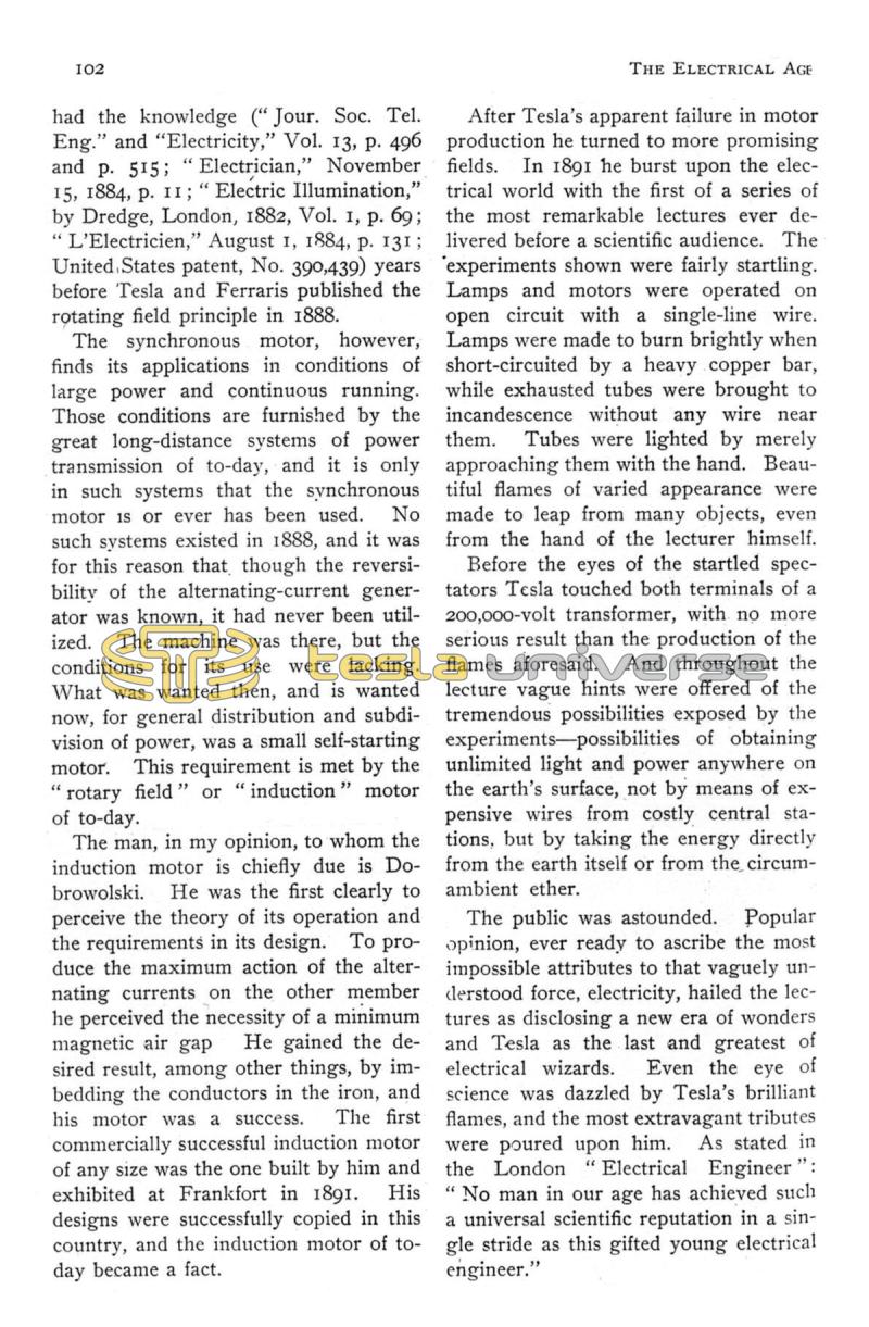 Nikola Tesla, His Work and Unfulfilled Promises - Page 4