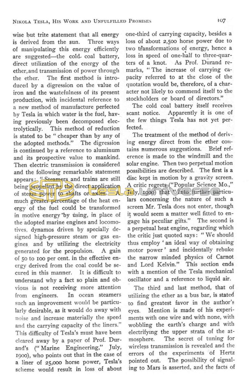 Nikola Tesla, His Work and Unfulfilled Promises - Page 9