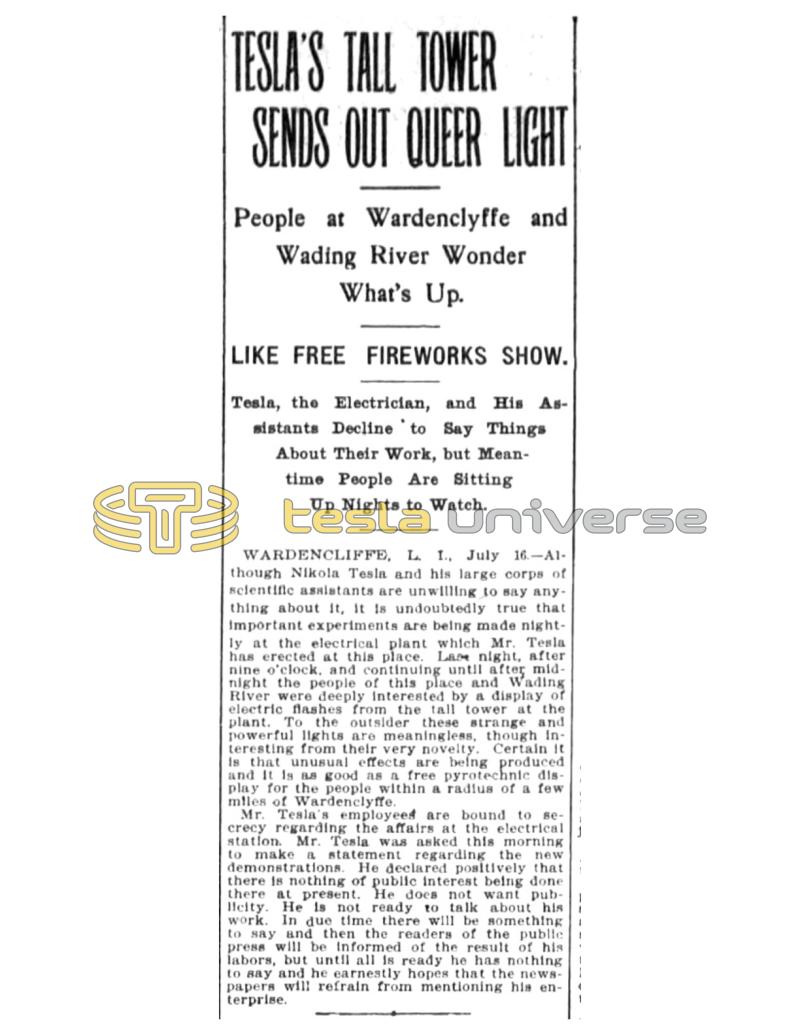 Preview of Tesla's Tall Tower Sends Out Queer Light article