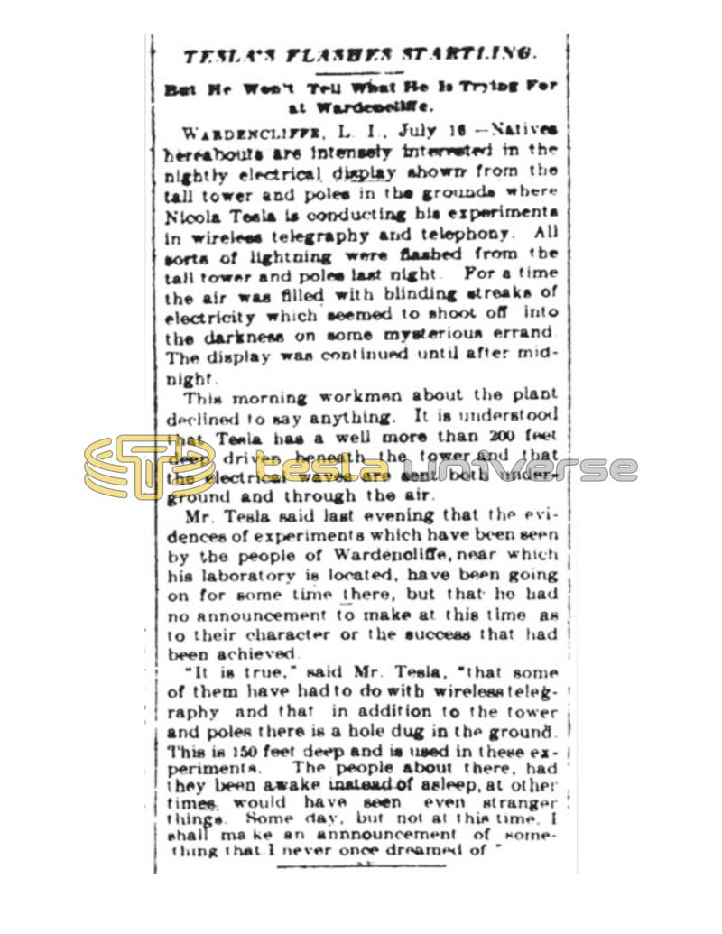 Preview of Tesla's Flashes Startling article