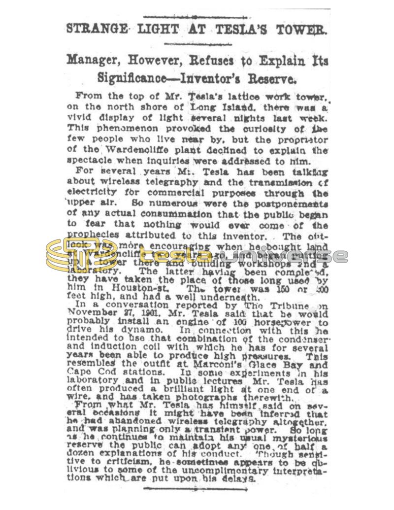 Preview of Strange Light at Tesla's Tower article