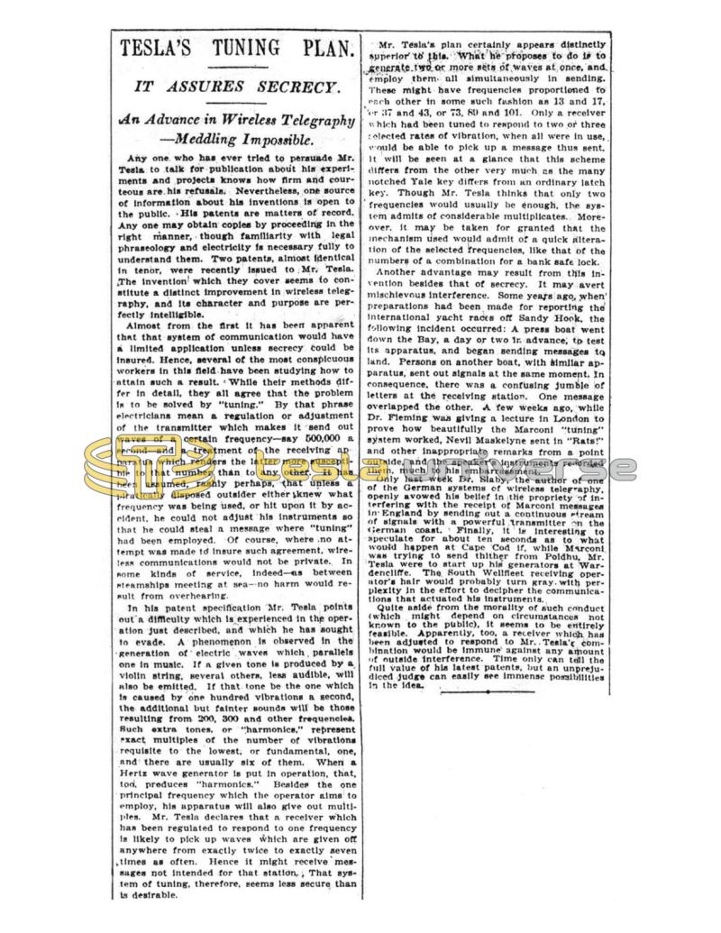 Preview of Tesla's Tuning Plan - It Assures Secrecy article