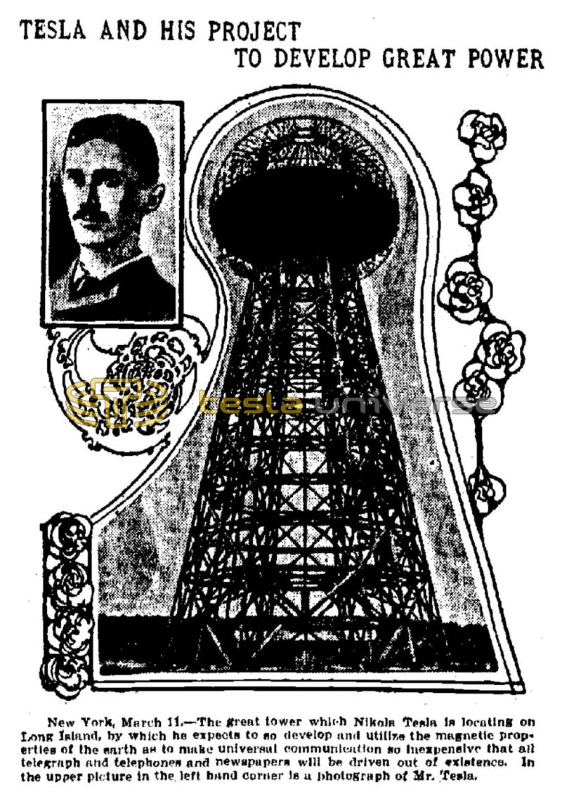 Preview of Tesla and His Project to Develop Great Power article