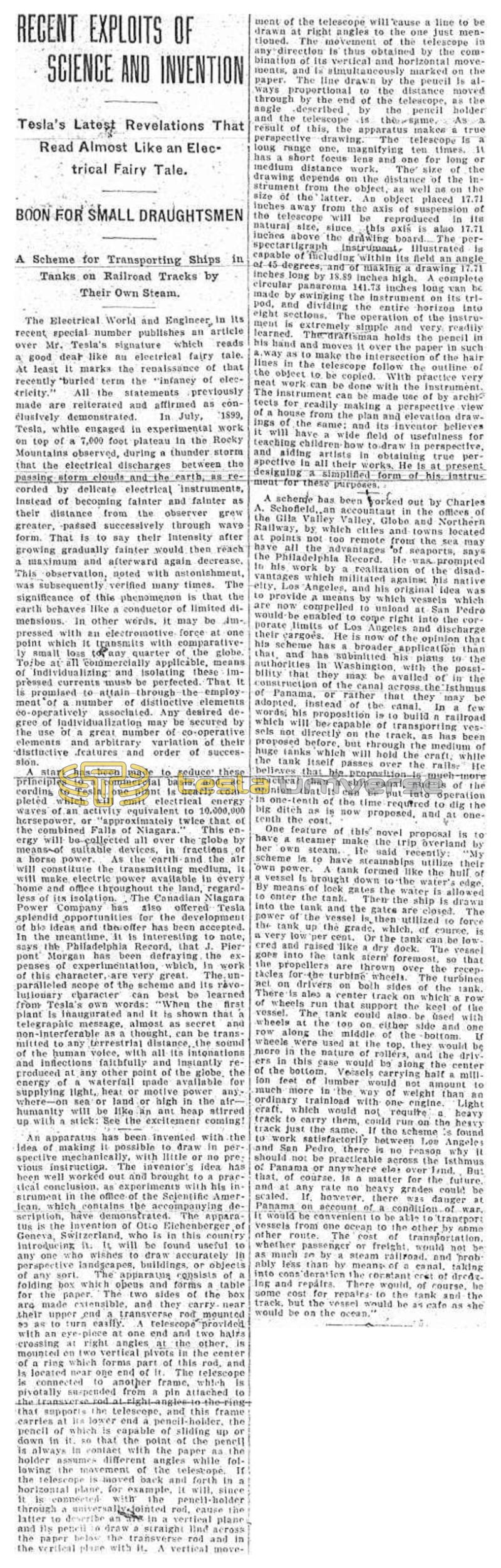 Preview of Recent Exploits of Science and Invention article