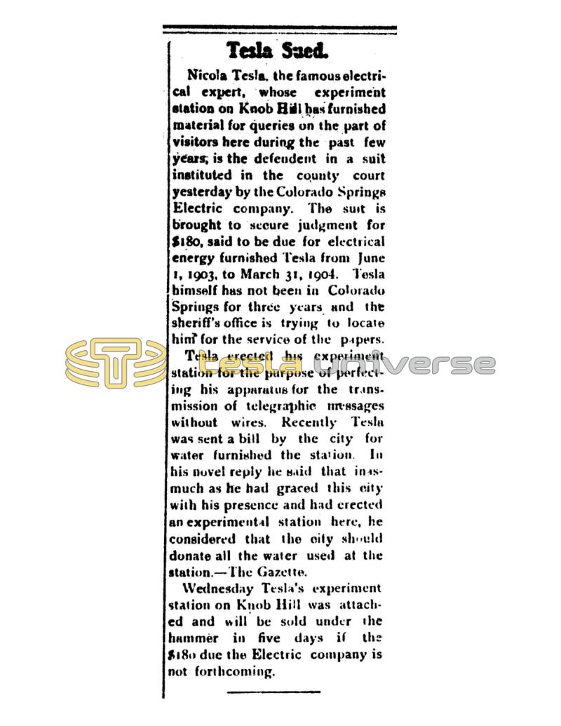 Preview of Tesla Sued by the Colorado Springs Electric Company article