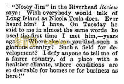 Preview of Nikola Tesla on Long Island article