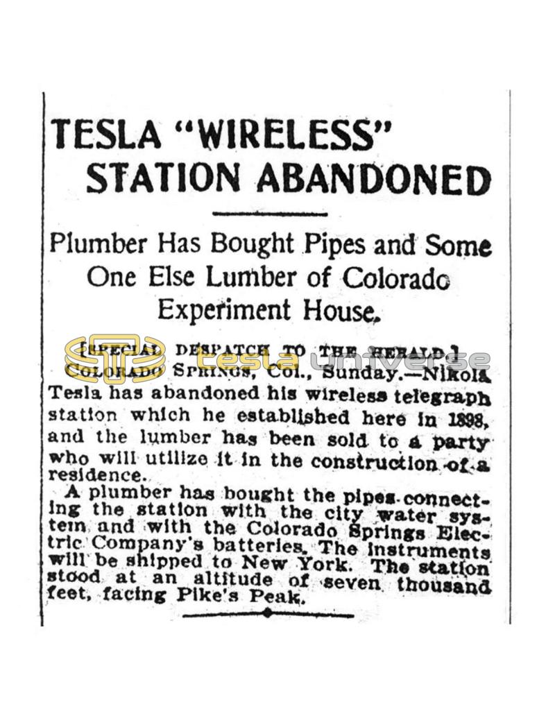 Preview of Tesla "Wireless" Station Abandoned article