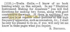 Preview of Tesla Coils - Recommended Reading: "Electrical Instrument Making for Amateurs" article