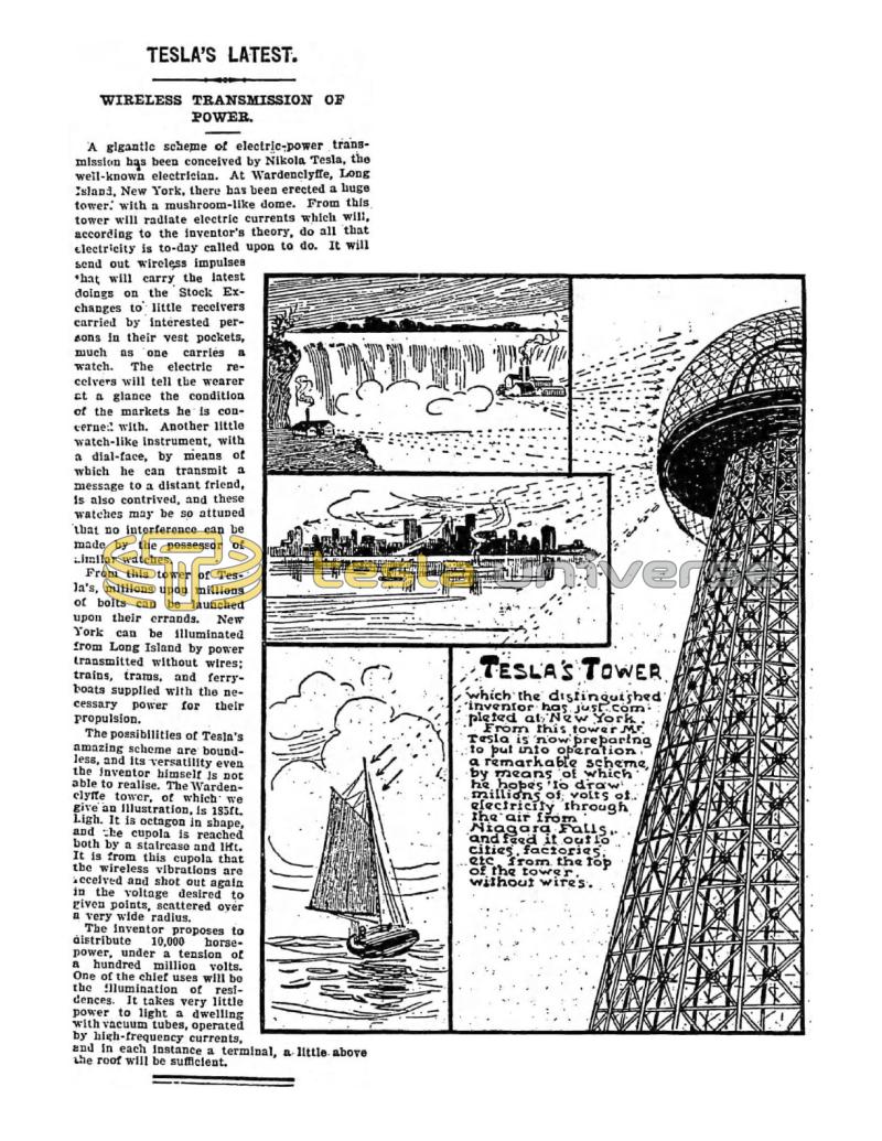 Preview of Tesla's Latest - Wireless Transmission of Power article