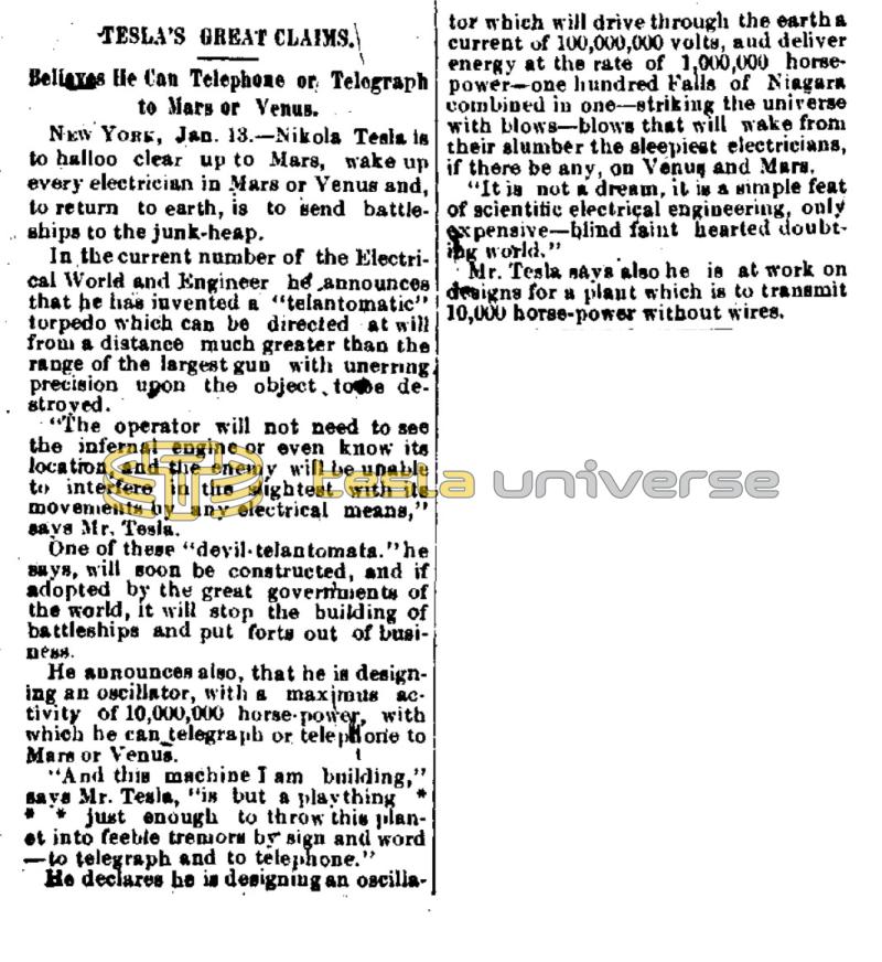 Preview of Tesla's Great Claims article