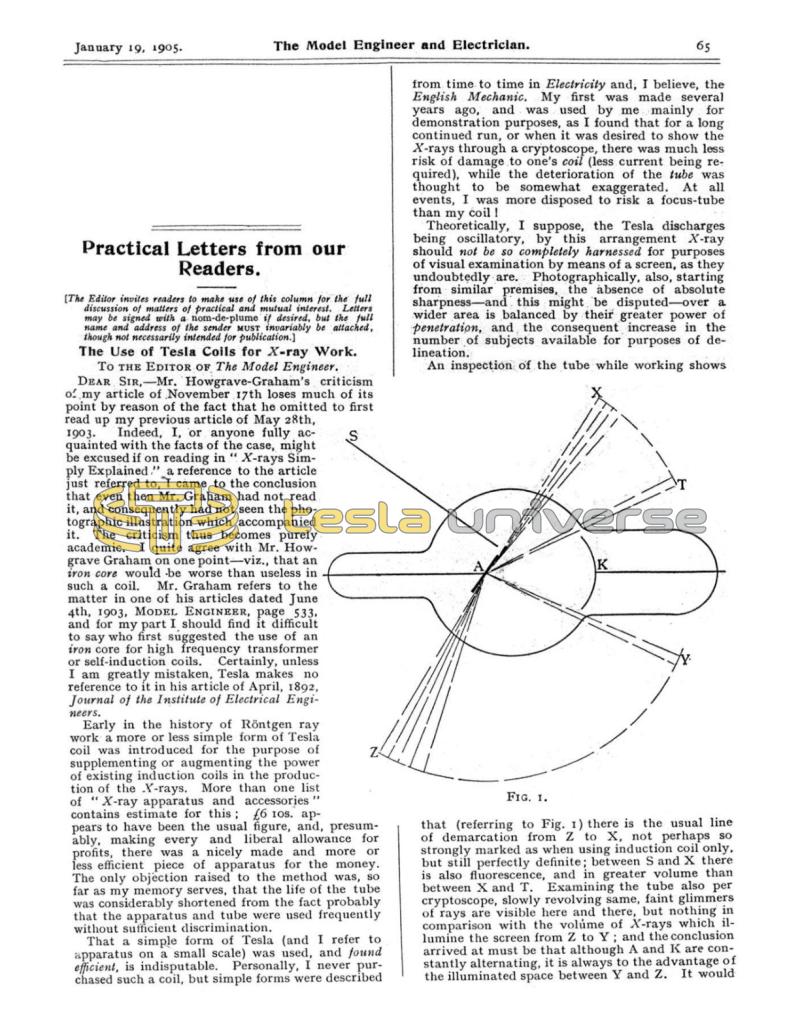 Preview of The Use of Tesla Coils for X-ray Work article