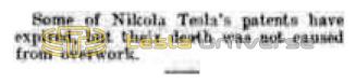 Preview of Death of Nikola Tesla's Patents article